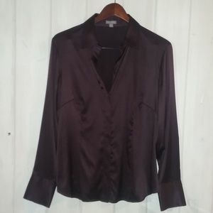 Deep Plum Ann Taylor Silk Blouse - Size 12 EUC